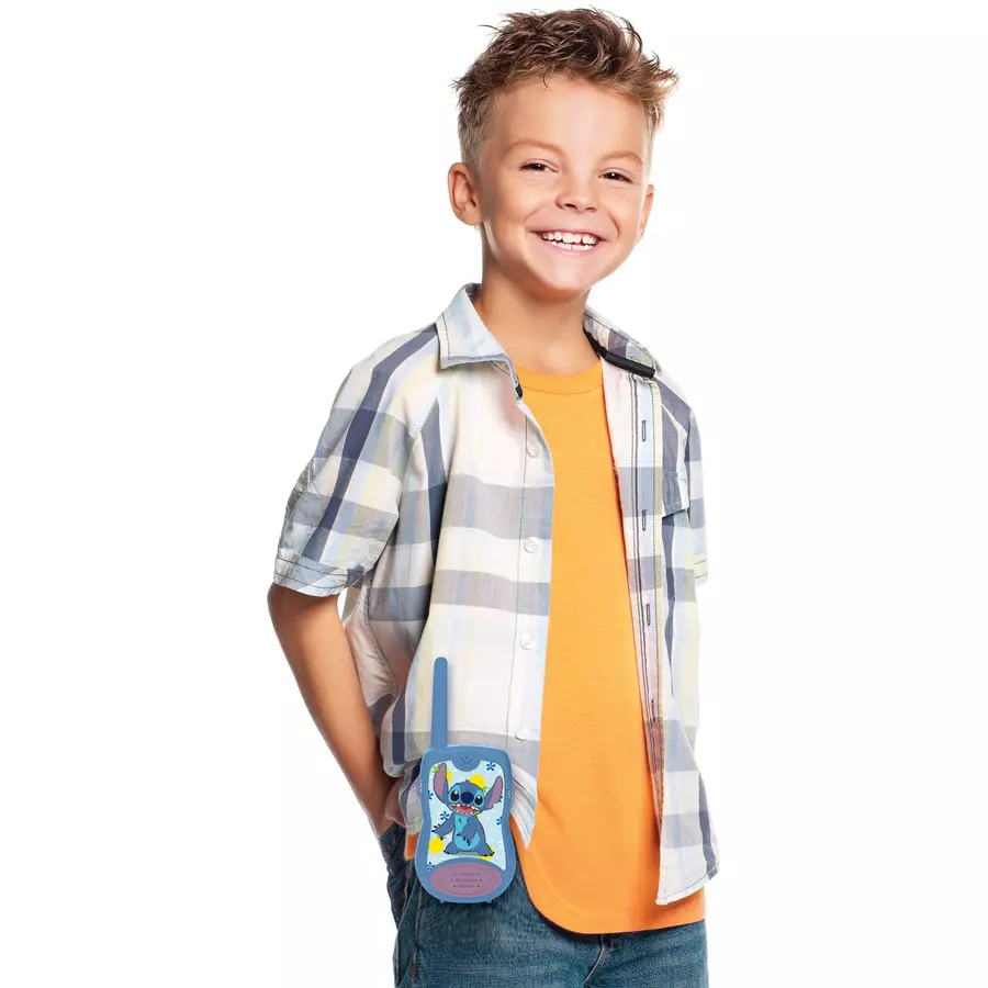 LEXIBOOK Stich 2 Walkie-Talkies 120m Reichweite mit Gürtelclip