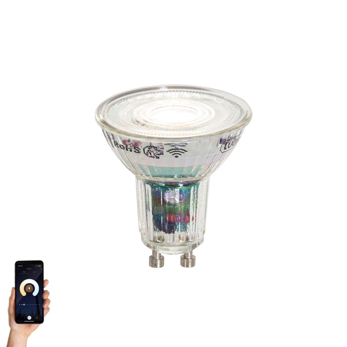Smart GU10 50mm LED lamp helder 4.8W 400 lm 1800-6500K