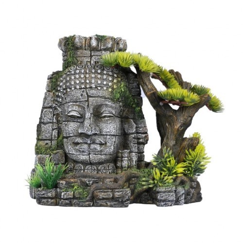 Decoração de aquário do Templo Bayon, cinza