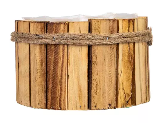 Panier rond en bois 15x15x9h cm