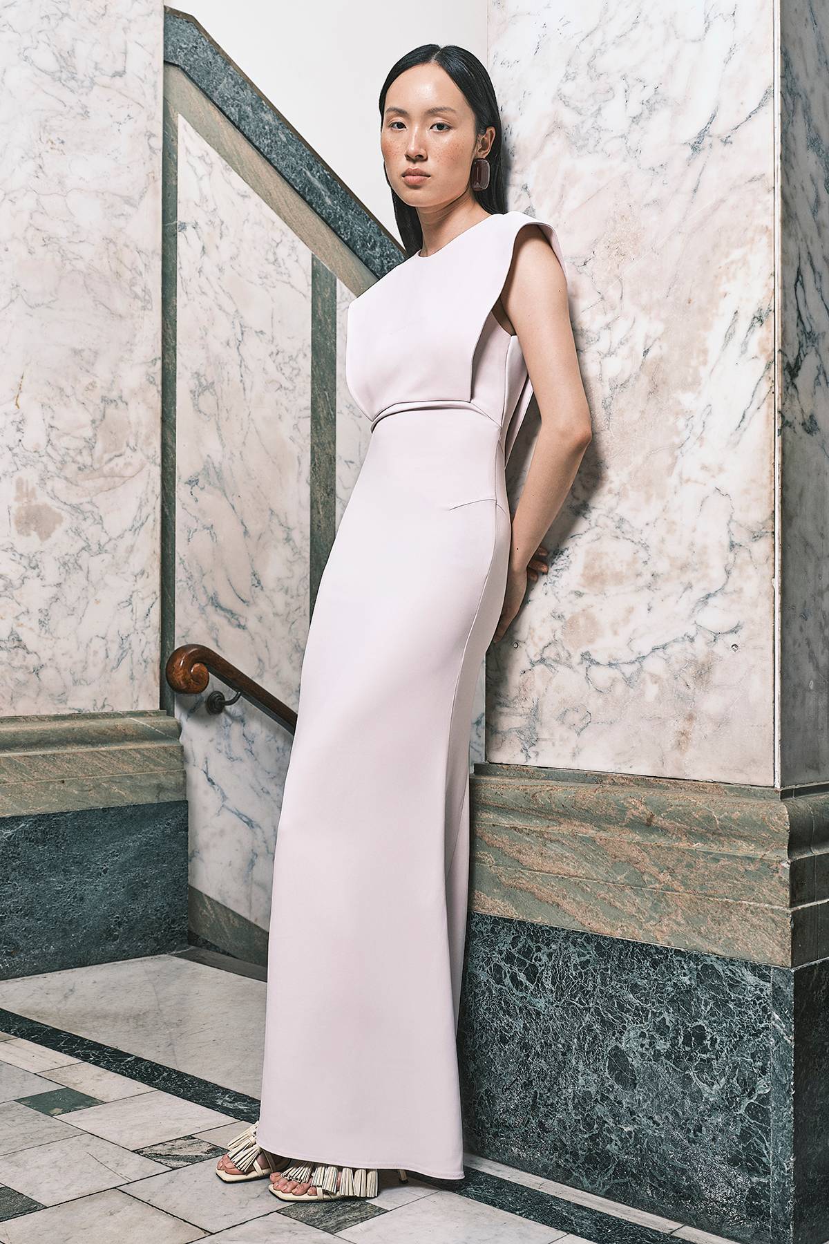 KarenMillen Robe Maxi En Viscose Stretch Compacte