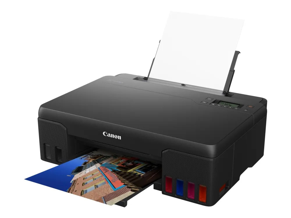Canon PIXMA G550 - Printer - farve - blækprinter - kan genopfyldes - A4/Legal - op til 3.9 ipm (mono) / op til 3.9 ipm (farve) - kapacitet: 100 ark - USB 2.0, Wi-Fi(n)