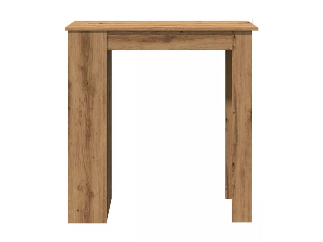 Table de bar avec étagère chêne artisanal bois d'ingénierie