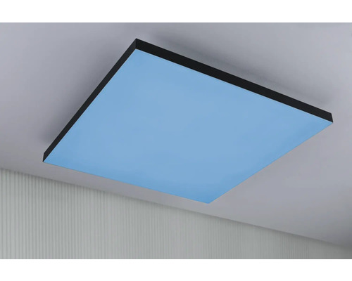 Frameloos dimbaar LED-paneel, 38,5 W, 2820 lm, 2700-6500 K, 59,5 x 59,5 cm, zwart, met afstandsbediening en nachtlampfunctie
