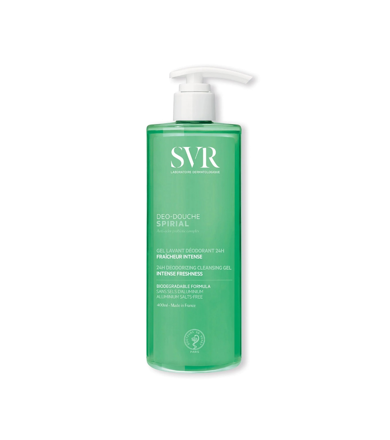 SVR - *Spirial* - Gel de banho de limpeza e desodorante 2 em 1 frescura intensa - 400ml