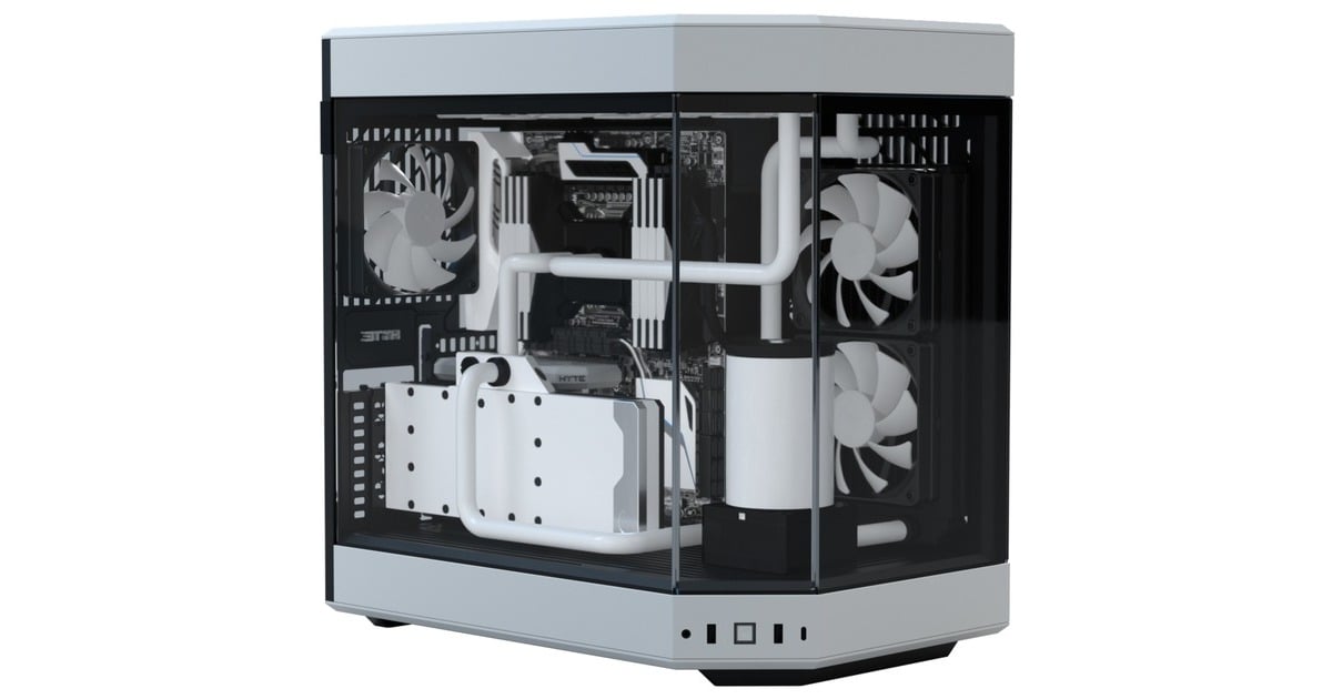 HYTEY60 midi tower behuizing  (Wit/zwart | 3x USB-A | Tempered Glass)