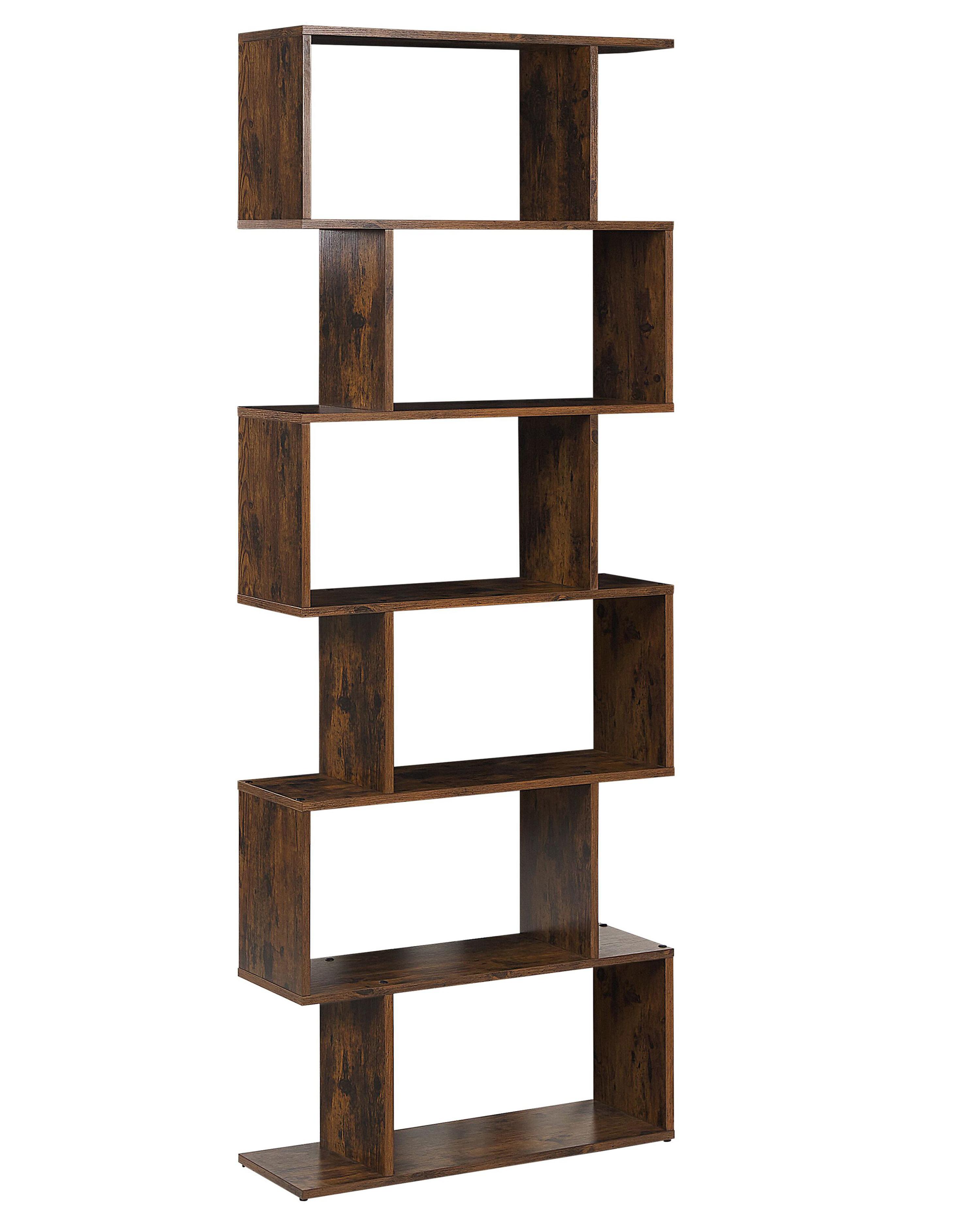 Boekenkast met 6 planken VALDOSA 191 cm Donkerbruin