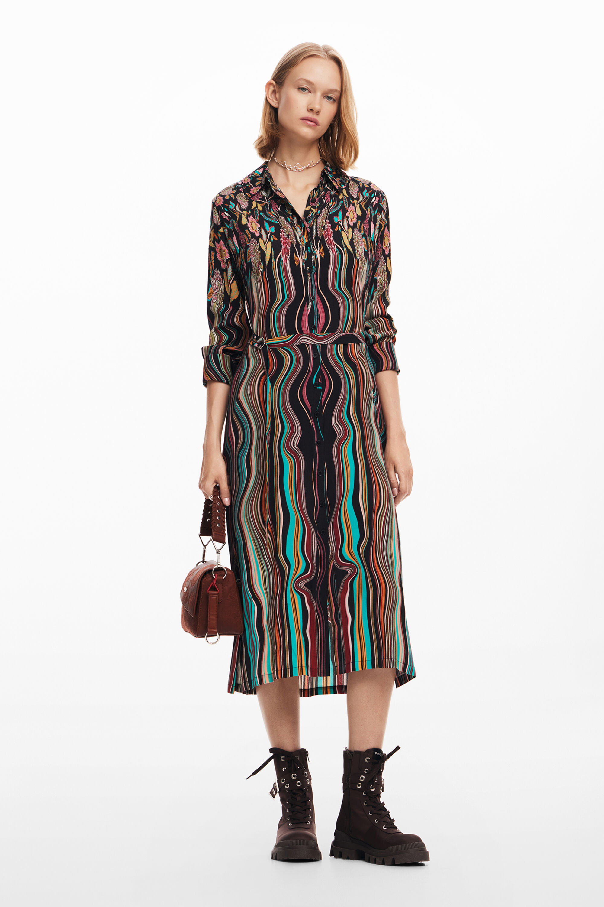 Vestido midi camisero