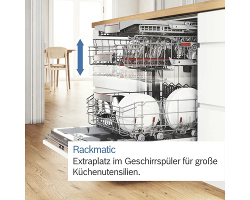 Bosch SMI6ZCS16E halfgeïntegreerde vaatwasser, 59,8 x 81,5 x 57,3 cm, voor 14 couverts, 9 l inhoud, 40 dB(A)