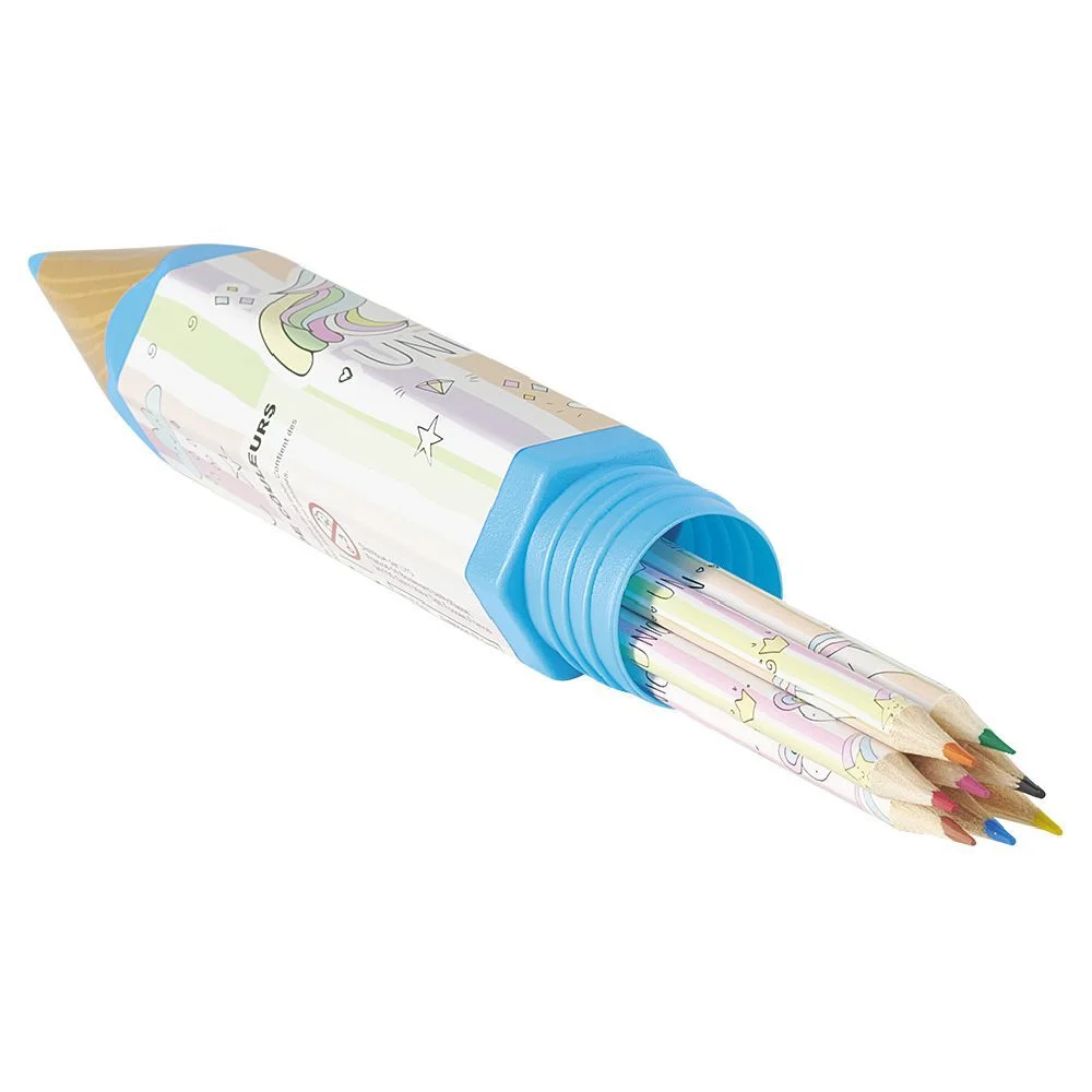 Boîte crayon avec crayon de couleur