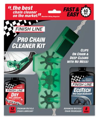 Nettoyeur de Chaîne Finish Line Chain Cleaner   Lubrifiant Dry   Dégraissant Ecotech