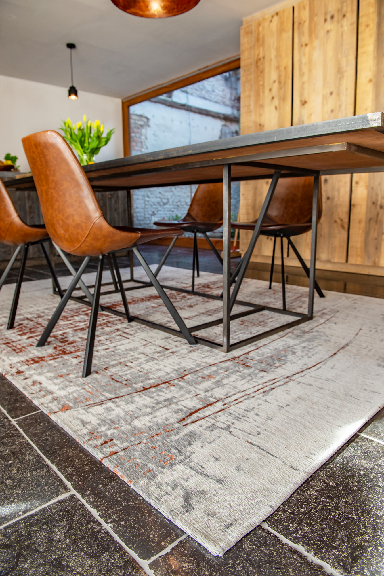 Ecorugs vloerkleed Griff koper ∅ 140 cm