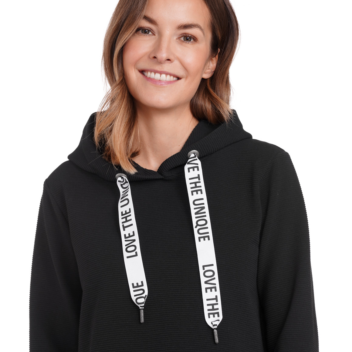 Gina Benotti Damen Sweatshirt im Lagen-Look schwarz
