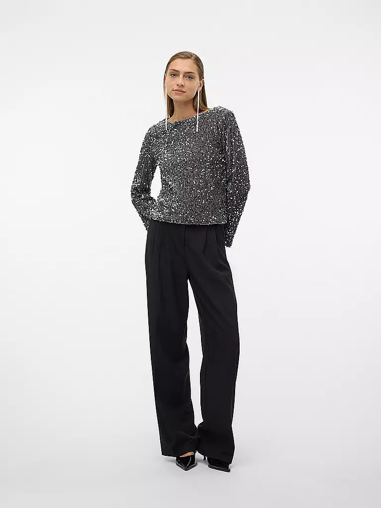 VERO MODA Langarmshirt VMBELLA  grau