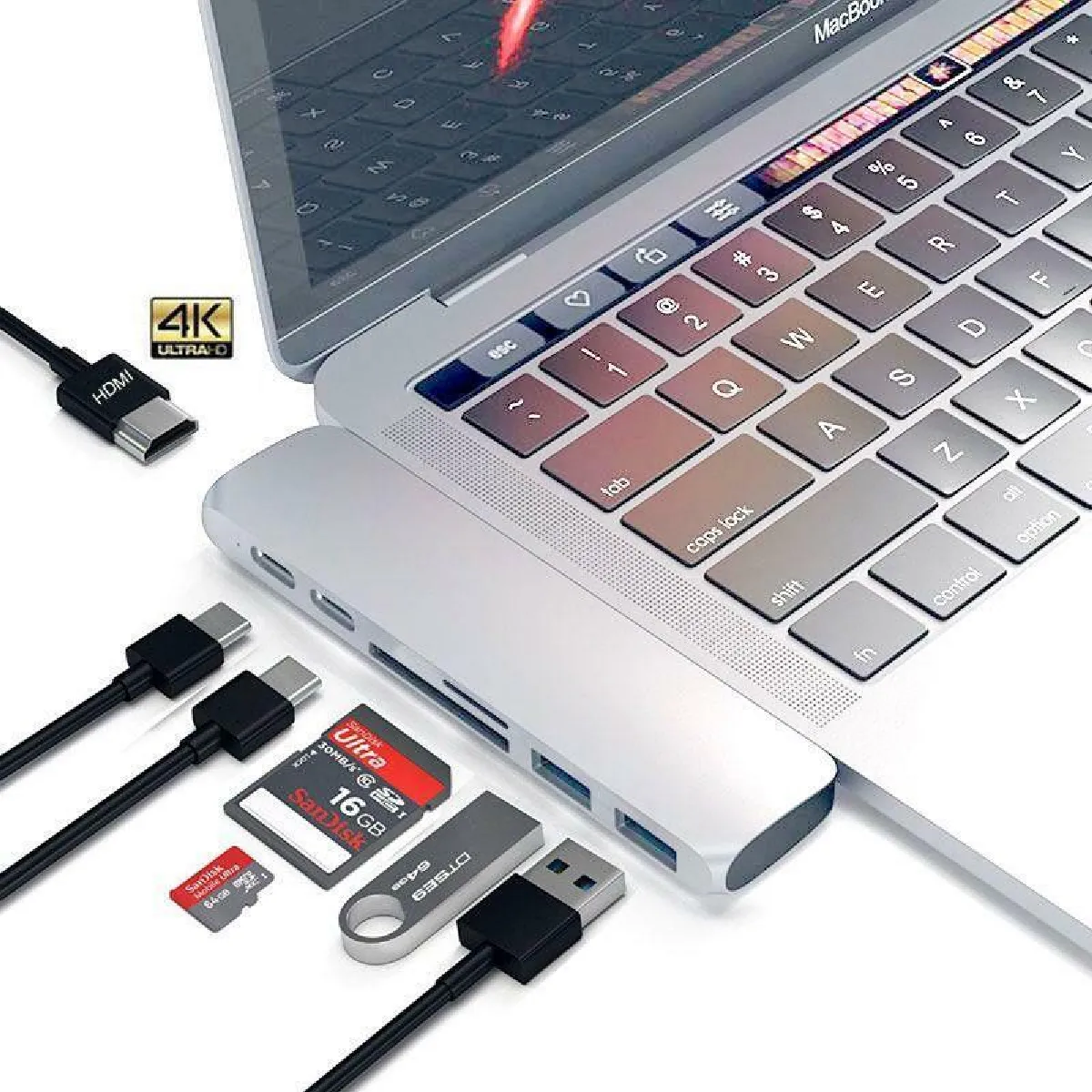 Justgreenbox Adaptateur Hub Type-C - Thunderbolt 3.1 vers HDMI 4K