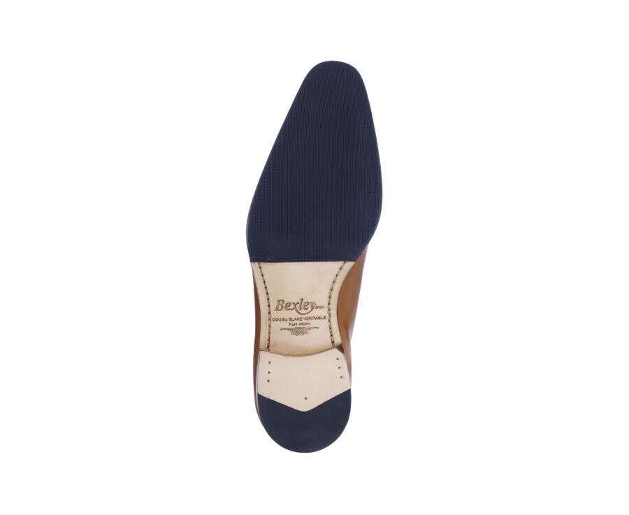 Richelieu homme Gold Patiné semelle cuir avec patin - BELLAGIO PATIN