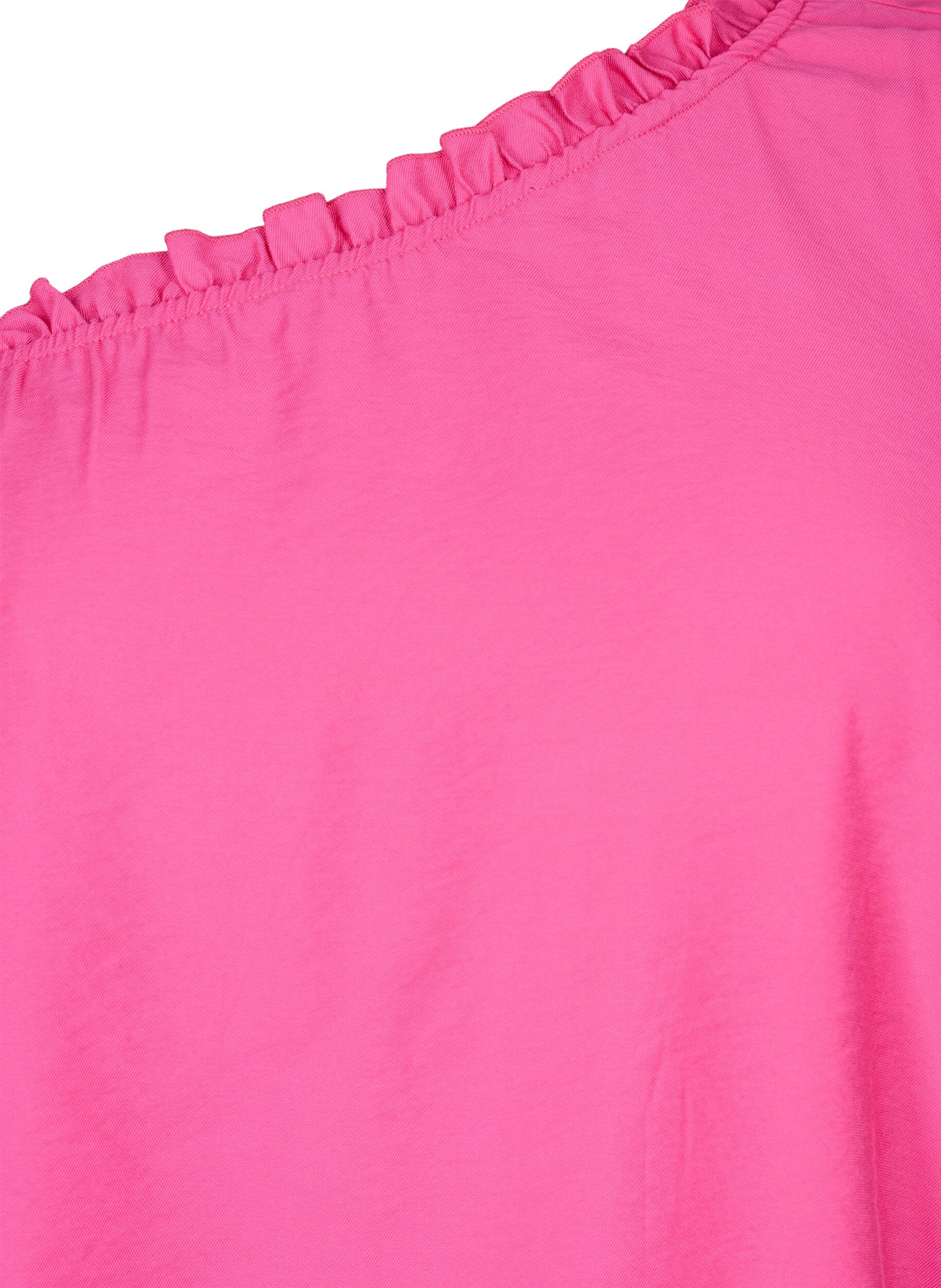 One-shoulder bluse i viskose