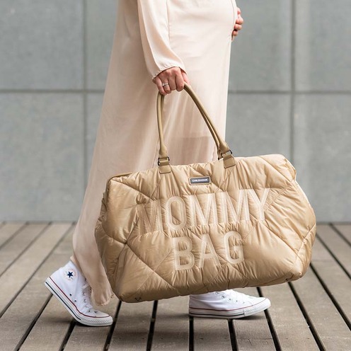 Mommy Bag Sac à langer matelassé Beige - CHILDHOME
