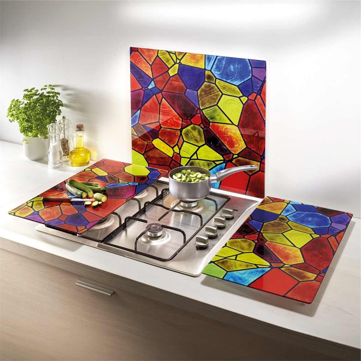 Couvre-mur vitrail