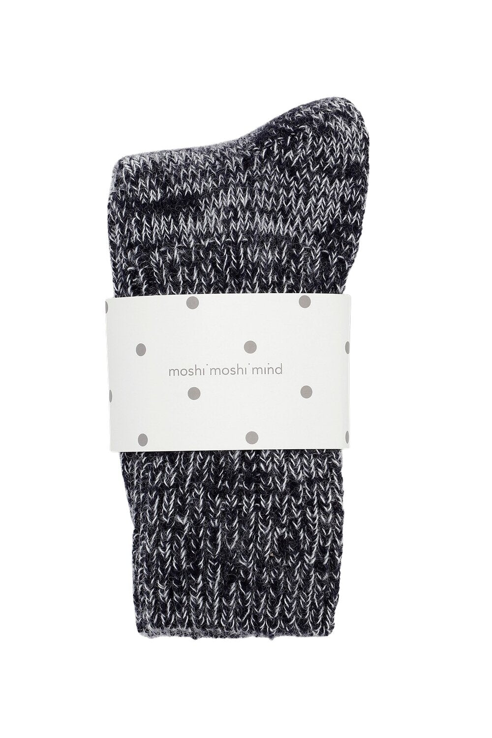 Moshi Moshi Mind  Boyfriend Uldstrømper - dark navy melange