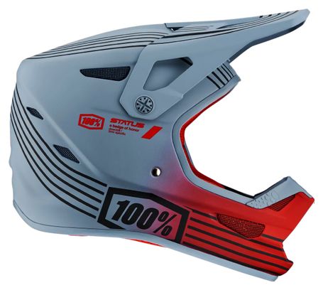 Casque intégral 100% Status Caltec Rouge / Gris