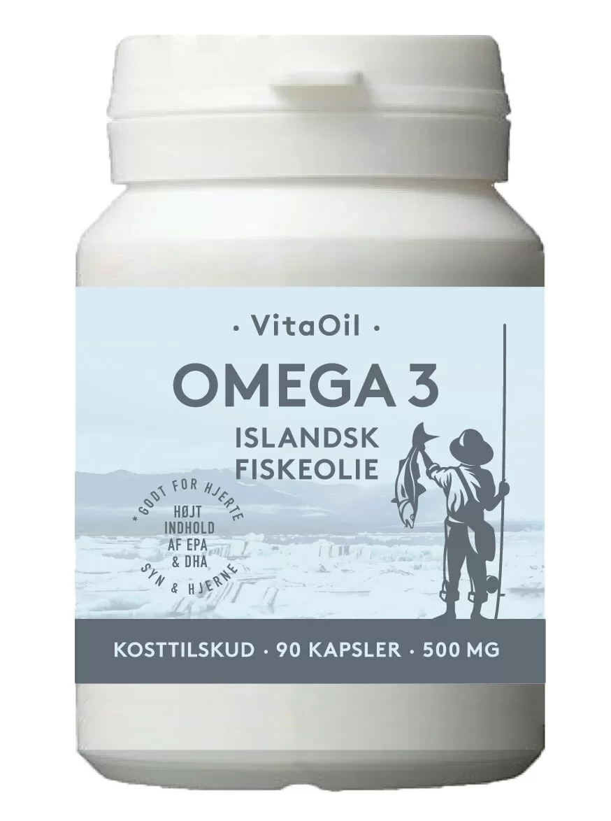 VitaOil Omega-3 Fiskeoliekapsler - 90 kaps.