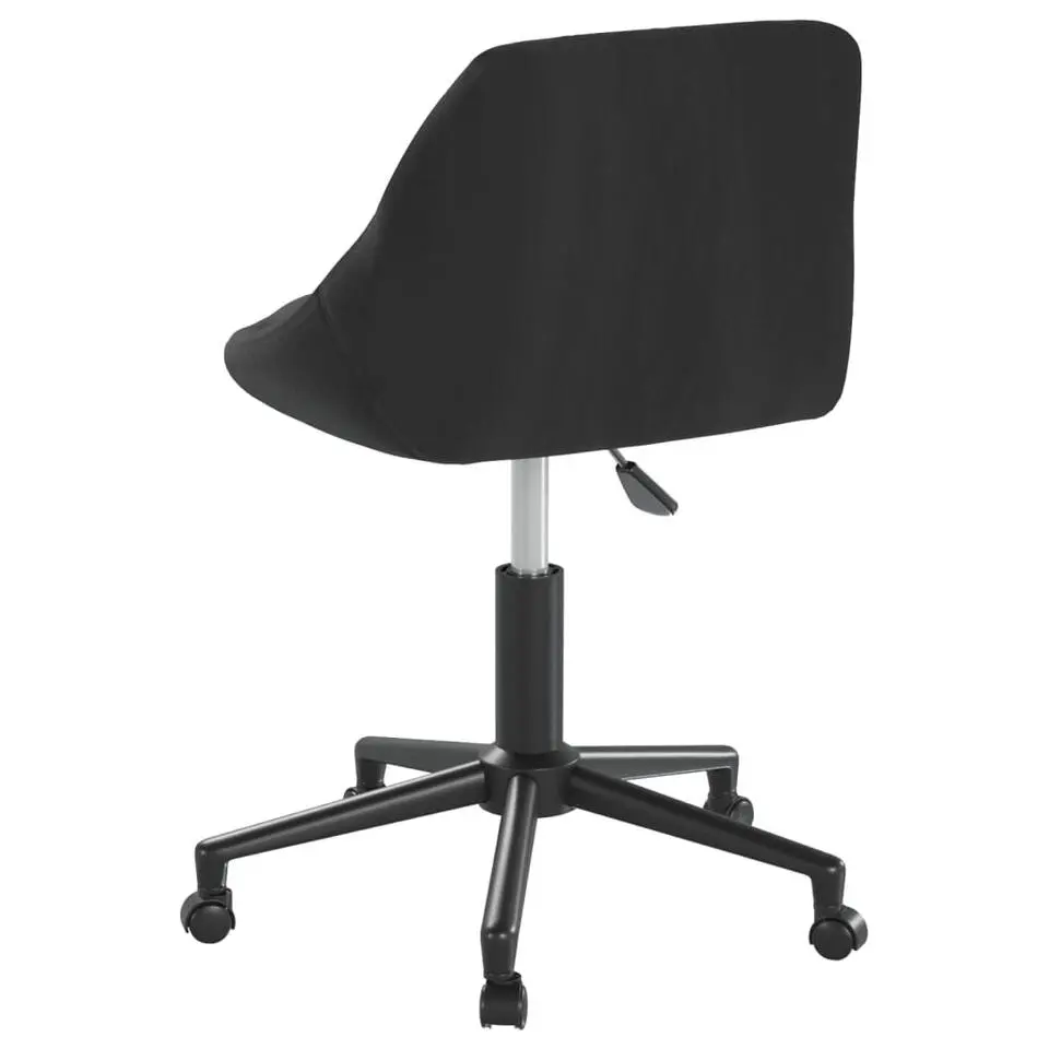 vidaXL - Bureaustoel - Zwart - Fluweel