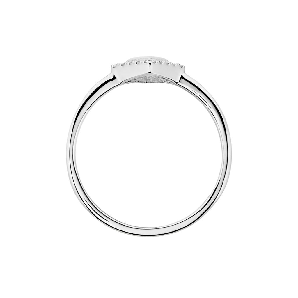 Bague Amane Argent Blanc Oxyde De Zirconium