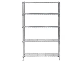 Reol Alba chrome stål med 5 hylder large