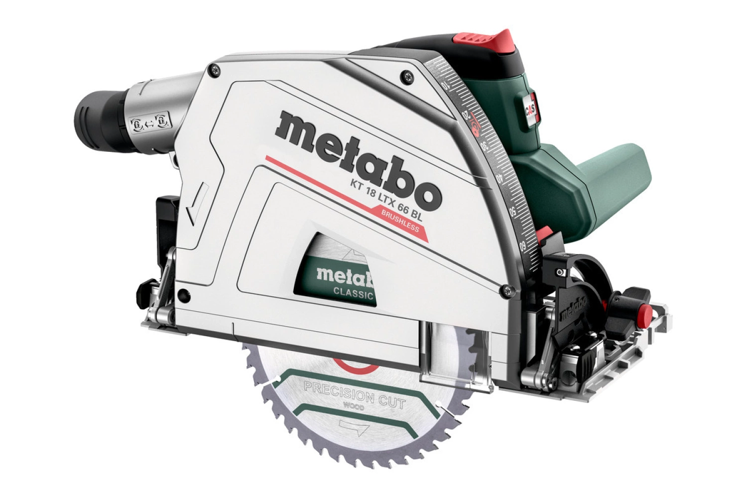 Metabo KT 18 LTX 66 BL 18V Li-ion accu invalcirkelzaag body incl. geleiderail in MetaBox - 165 x 20mm - koolborstelloos