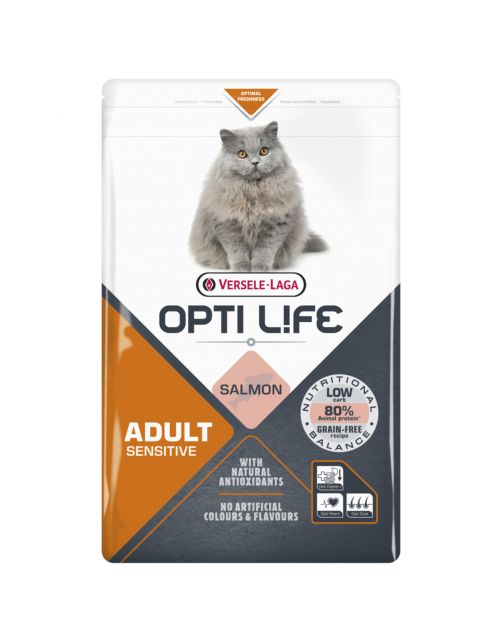 Opti Life Cat Sensitive Zalm - Kattenvoer