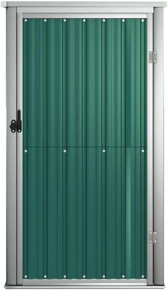 Geräteschuppen Gerätehaus Gartenhaus Garten Werkzeug Schuppen Lagerschuppen Geräteschrank Verzinkter Stahl Grün,88 x 89 x 161 cm
