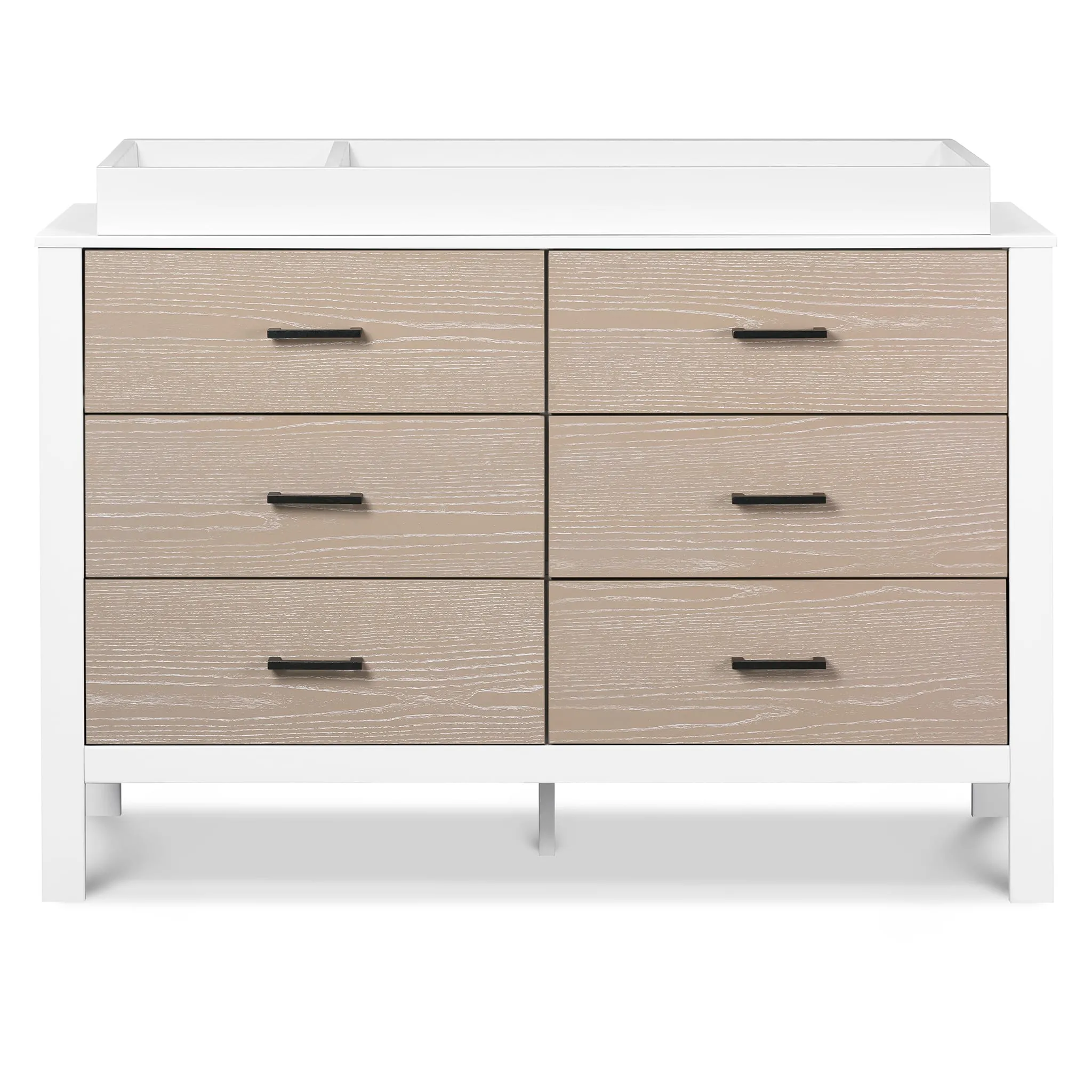 DaVinci Bureau 6 Tiroirs Radley - Blanc et Bois Côtier