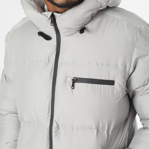 Doudoune Capuche Gris
