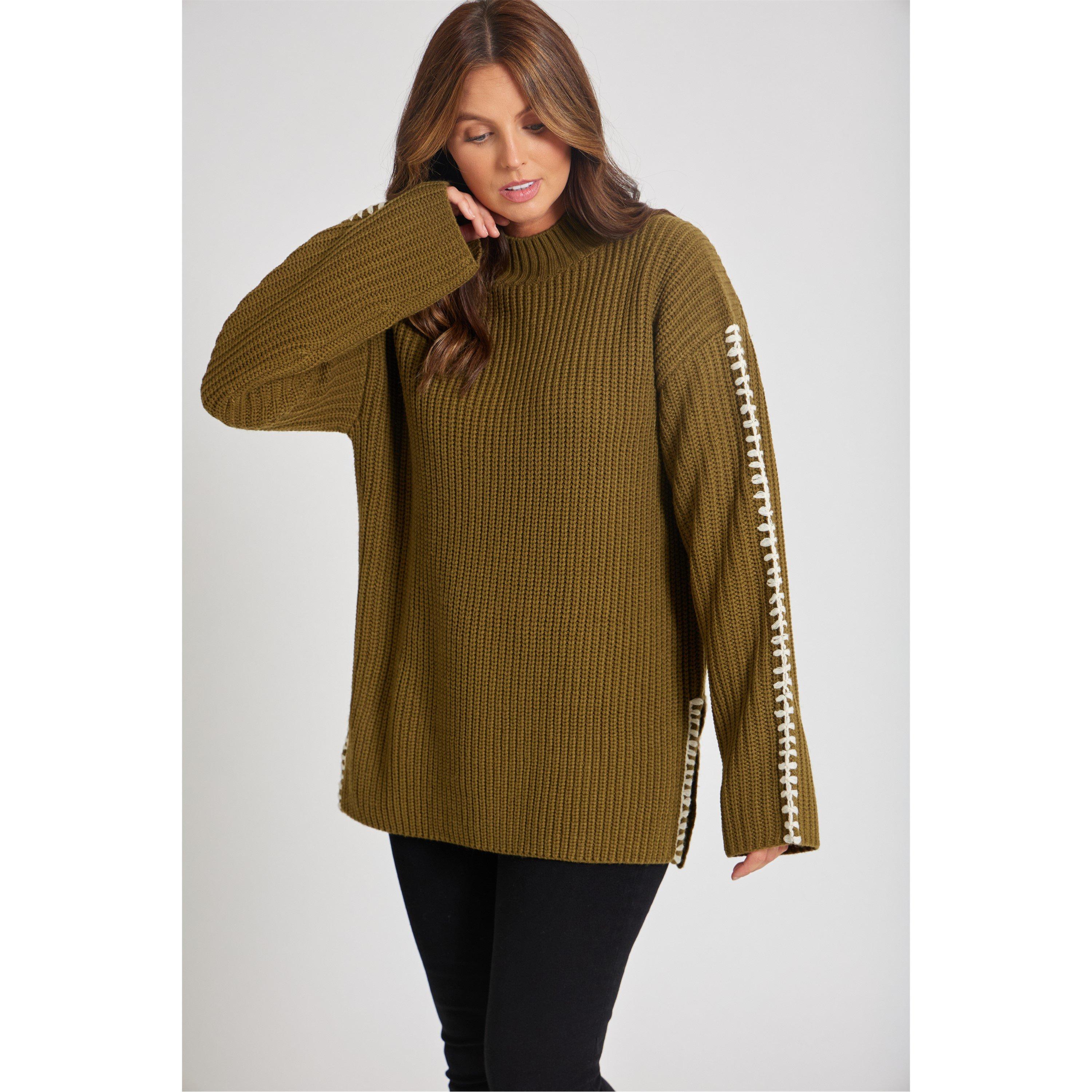 Be You BY Contrast Stitch Jumper Womens