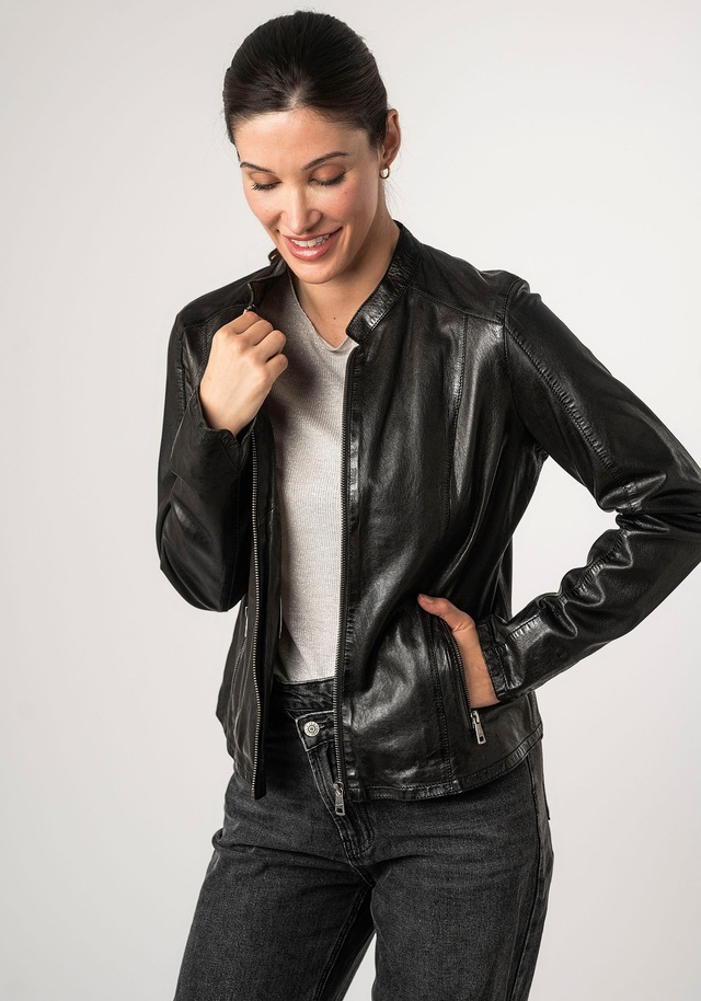 Mauritius Lederjacke »MWAndriana« mit Stehkragen