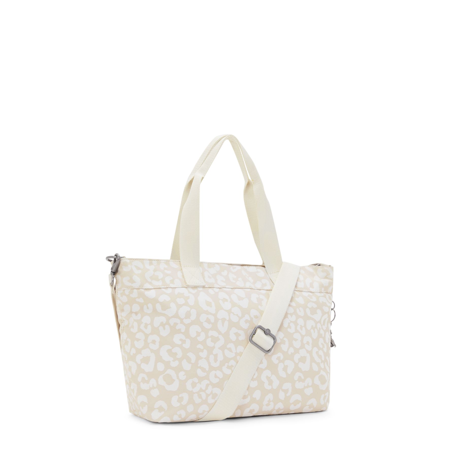 COLISSA S Fourre-tout compact muni d’un lien pour accrocher vos clés et d’une bandoulière ajustable amovible - White Cheetah J