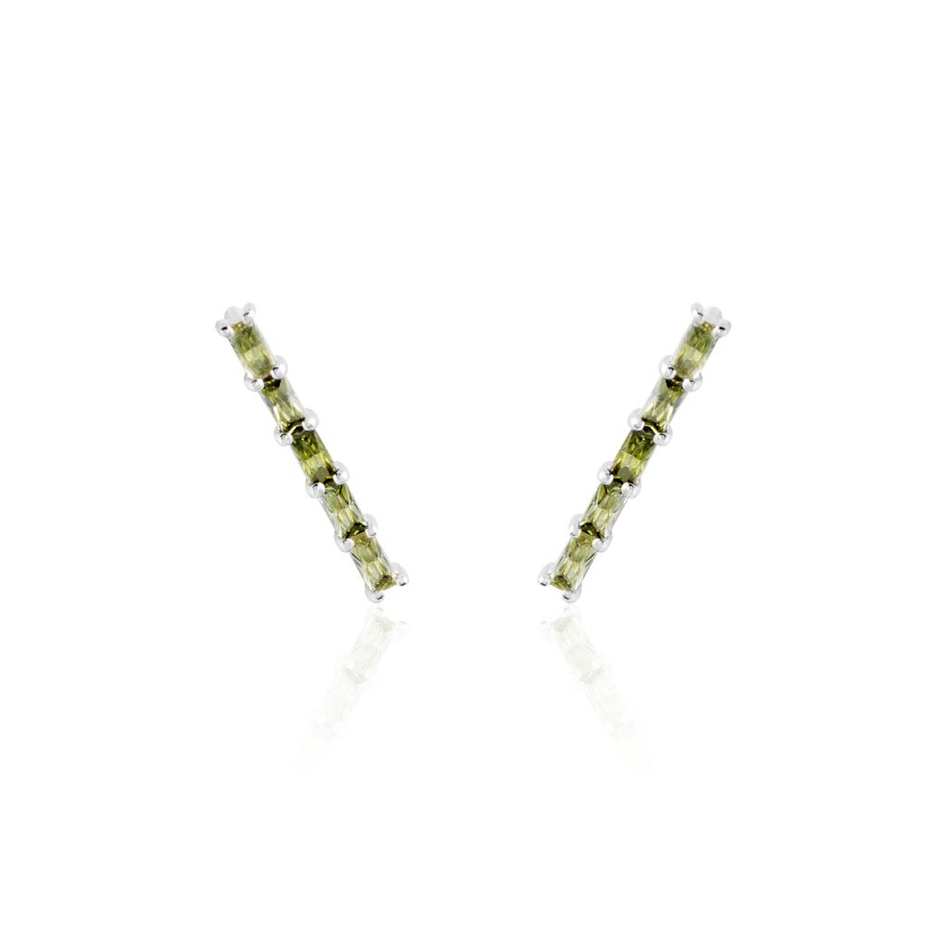 Boucles D'oreilles Grimpantes Alexander Argent Blanc Oxyde
