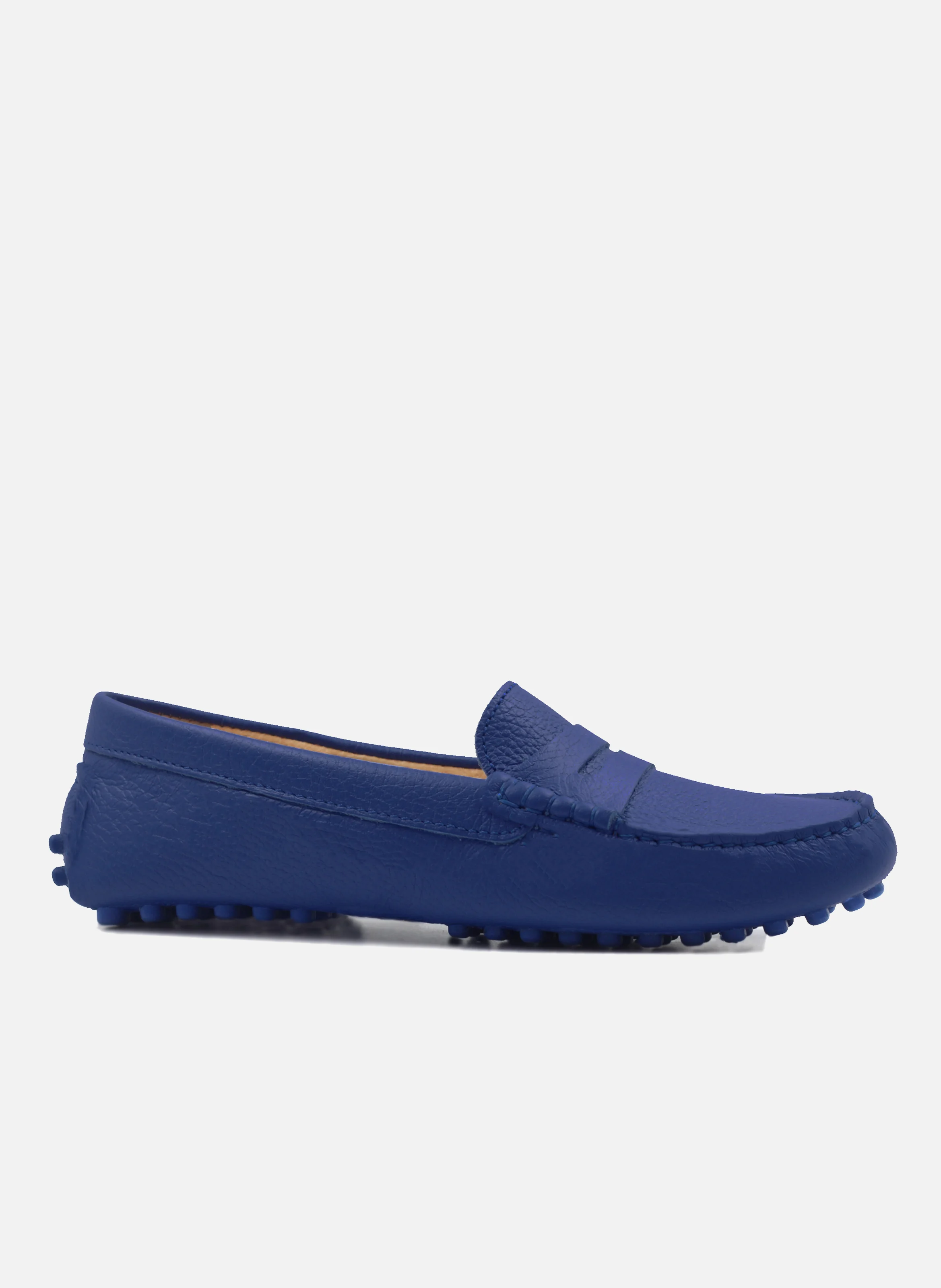 Mocassins femme cuir grainé | Bleu