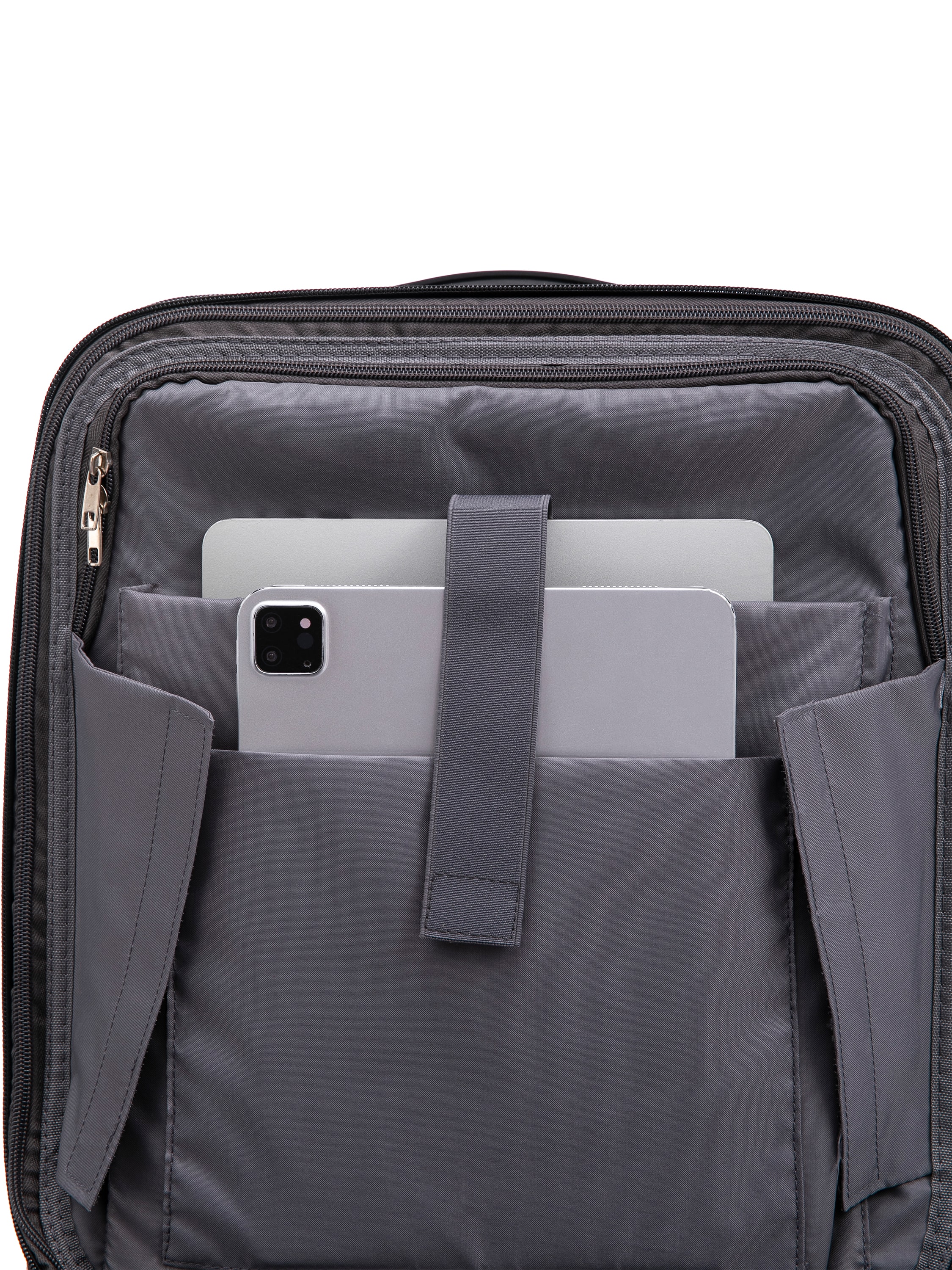 Reisekoffer Hartschalenkoffer mit Laptopfach LIMMA Grösse M schwarz