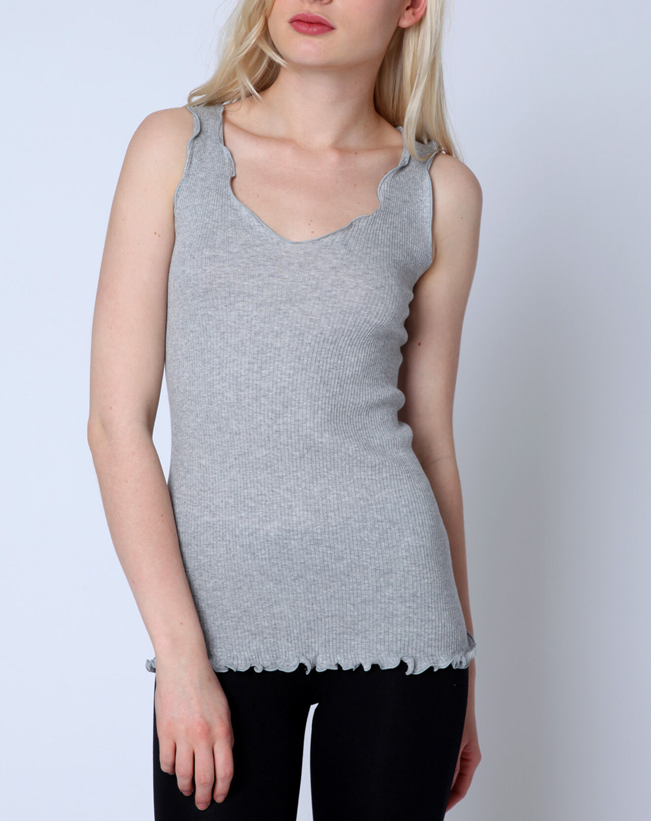 Mare Top en Coton larges bretelles gris