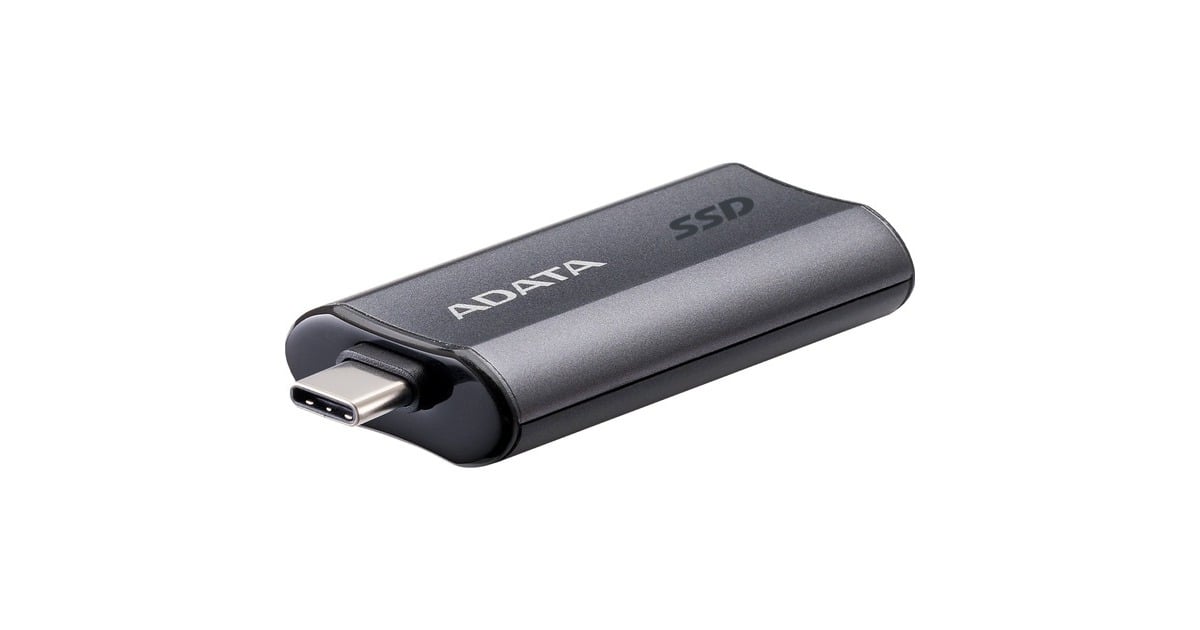 ADATASC750 1 TB externe SSD  (Titanium, SC750-1000G-CCBK, USB-C 3.2 (10 Gbit/s))