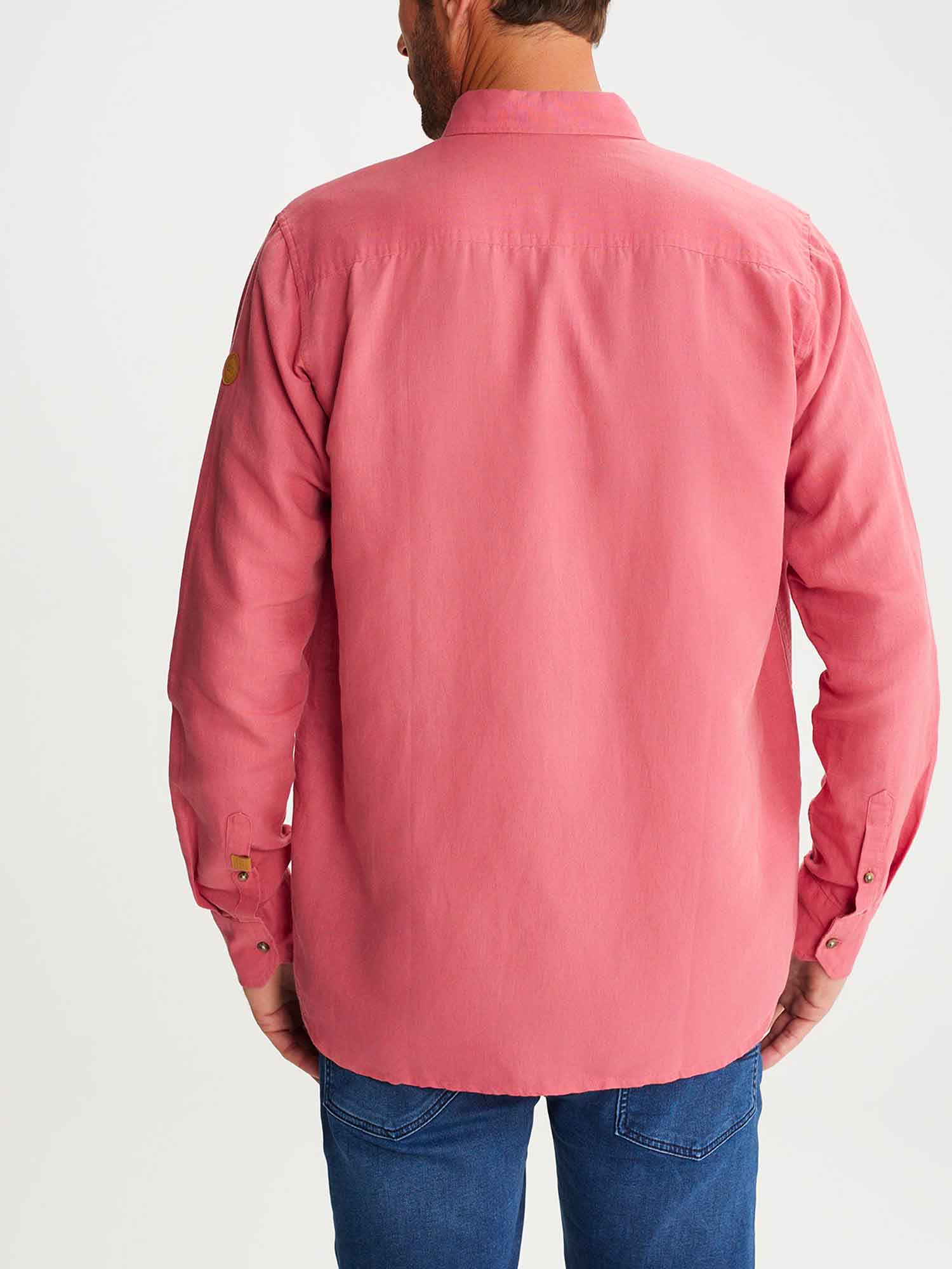 Chemise Homme En Lin Rose