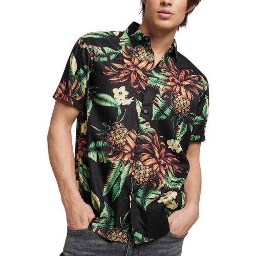 Superdry - VINTAGE HAWAIIAN S/S SHIRT Negro