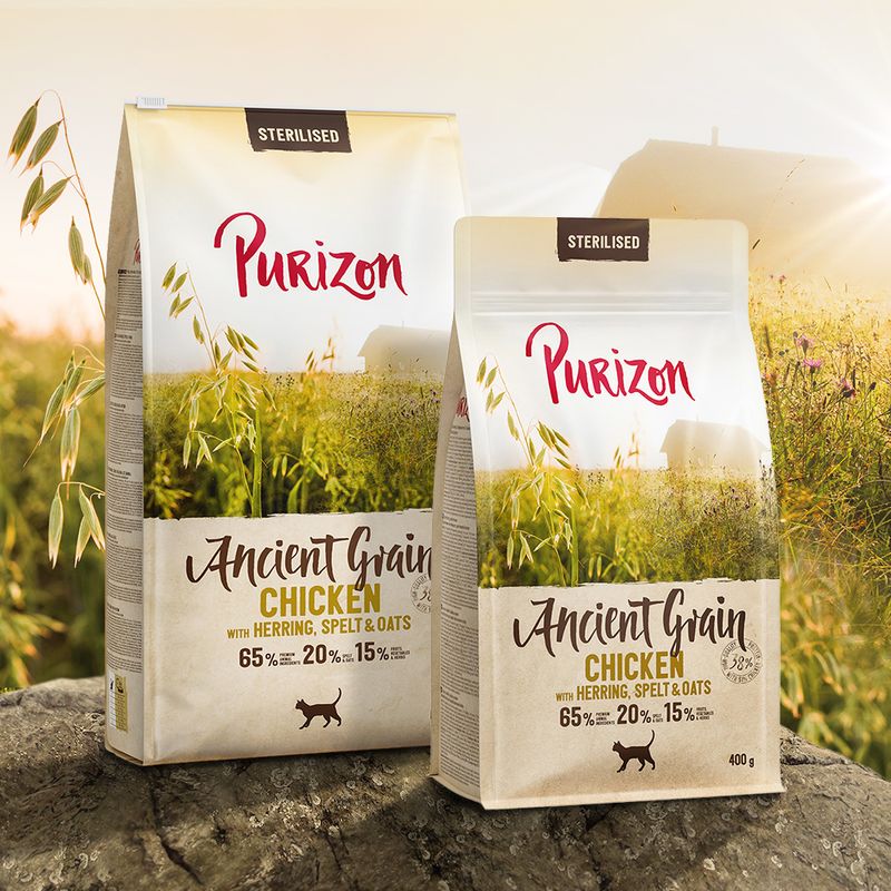 Purizon Adult Sterilised poulet, poisson - céréales anciennes ✓ pas cher