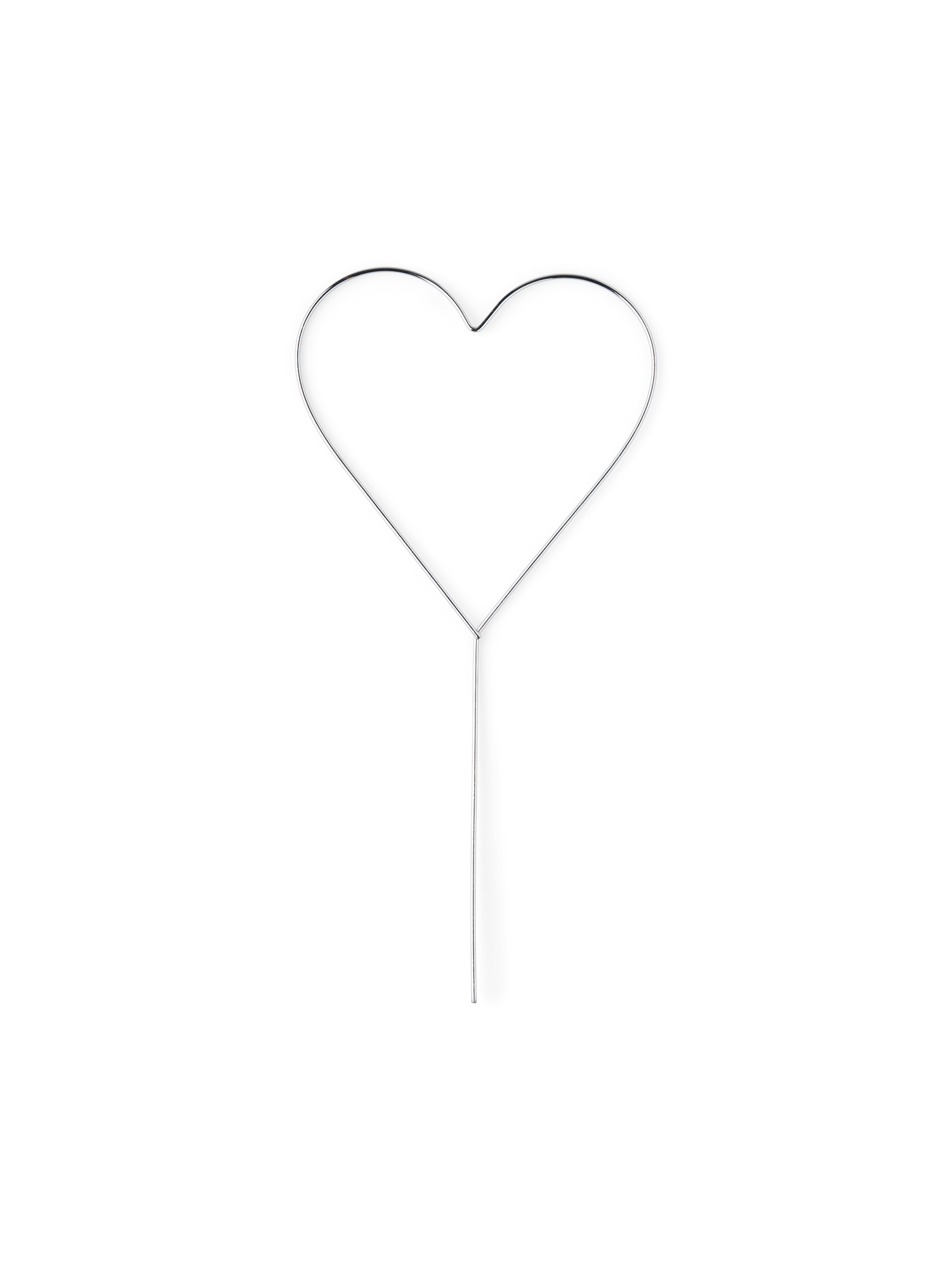 Dekorativt metalhjerte | 42 cm. | Silver