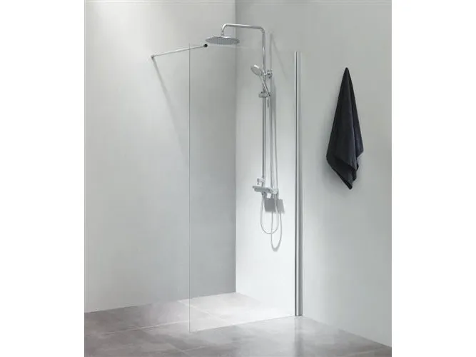 Brusevæg fast 80x200cm klart glas