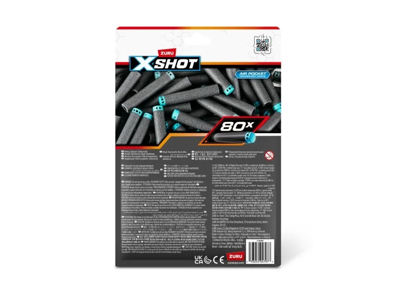 X-Shot Excel 80PK Refill Darts Foilbag