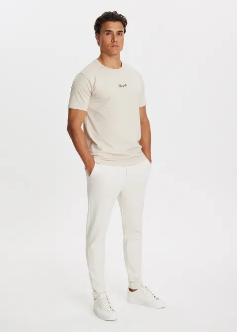 T-shirt met logo print zand (ZND.L)