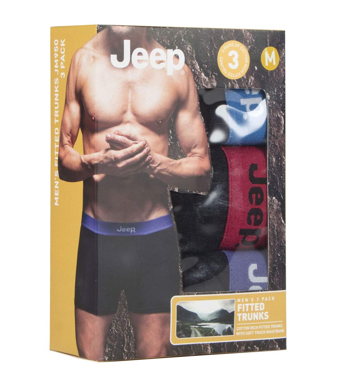 3 Paires Caleçon Boxer Homme Coton en Uni Couleur